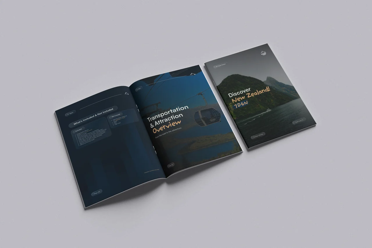 JST itinerary branding design preview